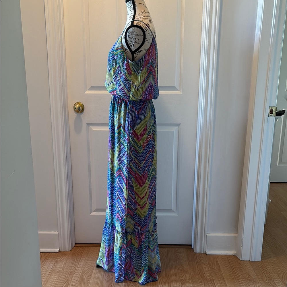 Emma & Michele Blue Purple Spaghetti Strap Sundress - Picture 2 of 6